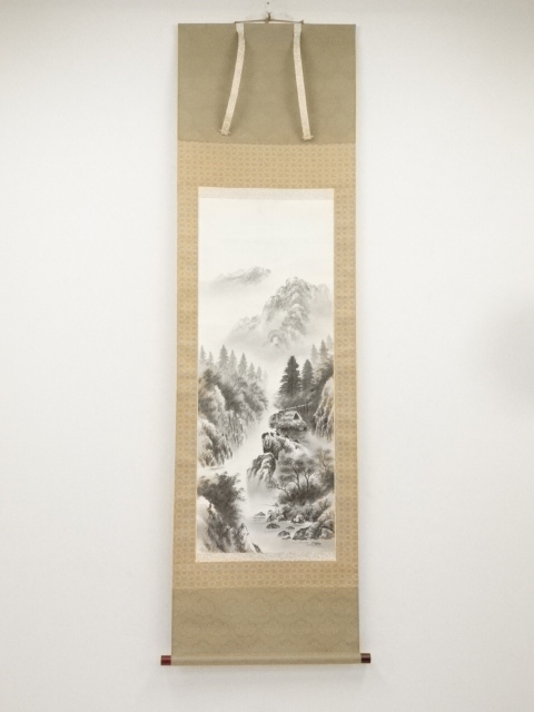 JAPANESE HANGING SCROLL / HAND PAINTED / SCENERY